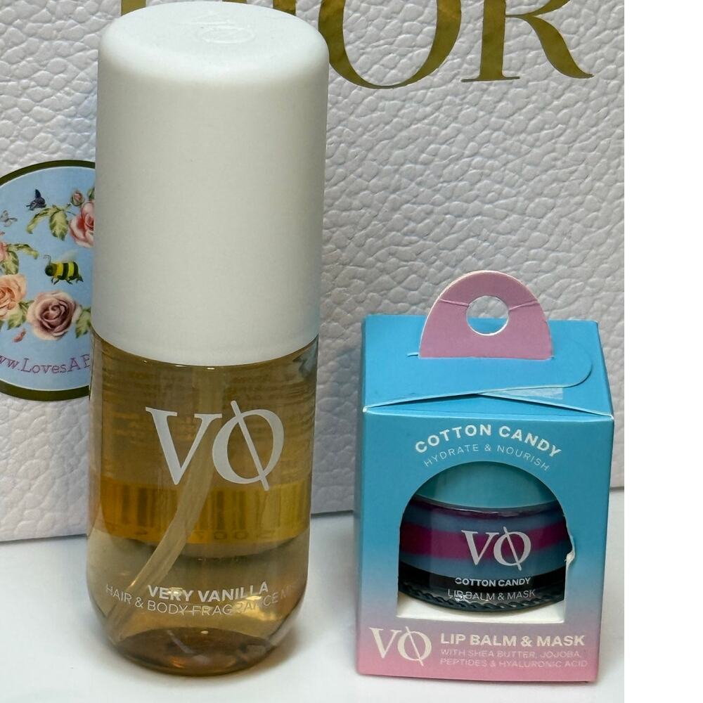 Vitamasque 2 Pc BUNDLE -Hair & Body Mist - Very Vanilla & Lip Balm -Cotton Candy
